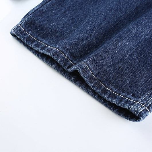 Jeans Rectos de Cintura Alta Sueltos con Estilo Moderno - Image 2