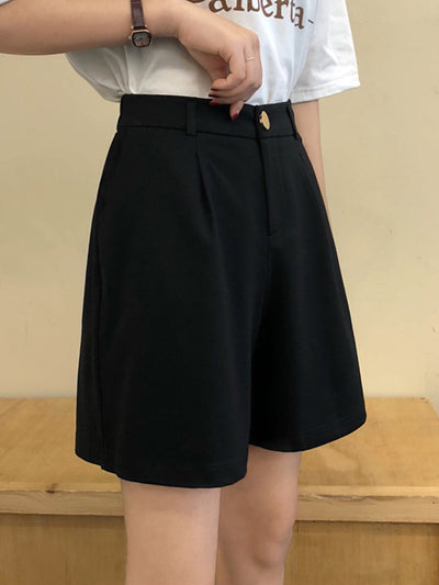 Pantalones Cortos Holgados en Negro