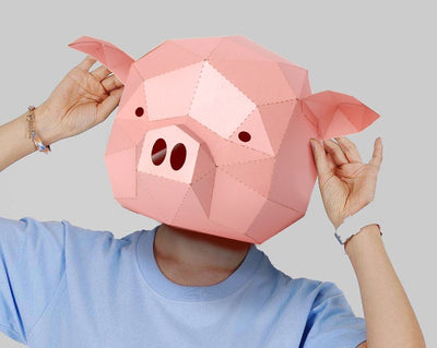 Máscara Facial de Papel Modelo Animal de Cara Completa - Image 17