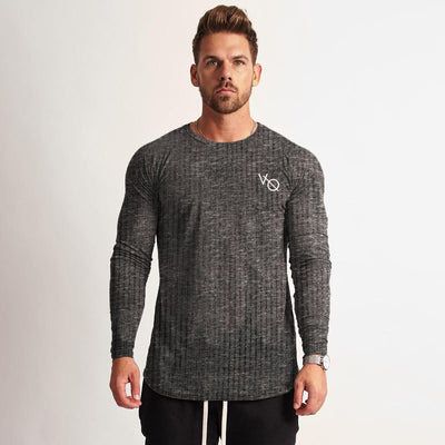 Playera Deportiva Manga Larga Ajustada para Hombre - Camiseta de Entrenamiento Elástica - Image 8