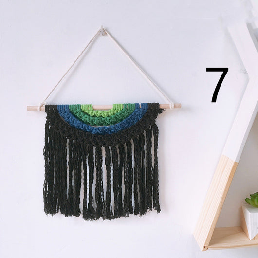 Tapiz Tejido a Mano en Algodón con Borlas Decorativas - Image 26