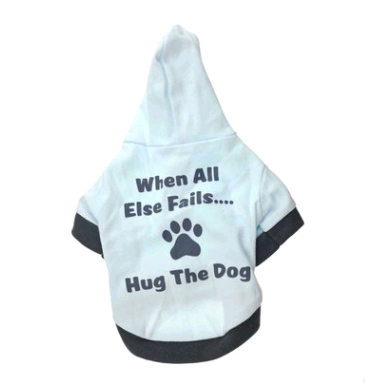 Ropa para Perros - Playera con Gorro Estampado Hug The Dog