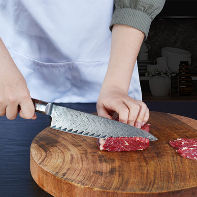 Cuchillo de Cocina con Mango Octagonal de Acero Damasco - Image 3