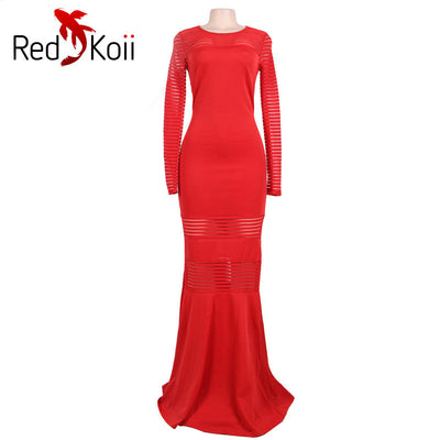 Vestido Sirena Rayas Elegante Efecto Perspectiva - Image 4