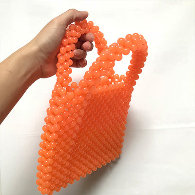 Bolso de Mano Tejido con Cuentas - Cartera de Noche Cuadrada Compacta - Image 4