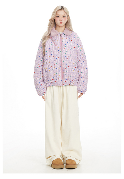 Abrigo de Cachemira y Algodón Acolchado con Solapa para Mujer - Image 12
