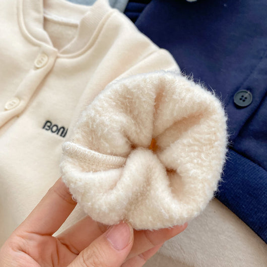 Cardigan Infantil con Forro Polar y Bordado de Letras - Image 17