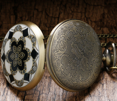 Reloj de Bolsillo Flor de Diamante - Image 5