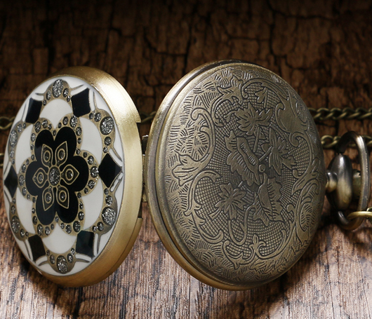 Reloj de Bolsillo Flor de Diamante - Image 5