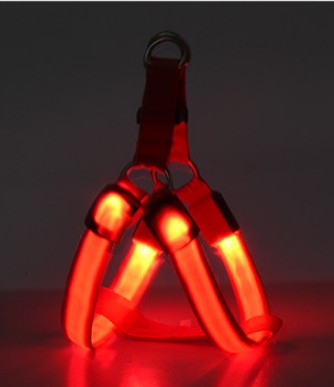 Arnés Reflectante LED para Perros Grandes con Correa Luminosa