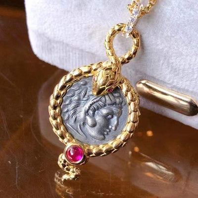 Colgante de Moneda Antigua Hércules - Collar Vintage - Image 5