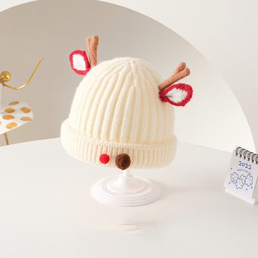 Gorro Tejido de Lana Cálido con Diseño Adorable de Melón para Bebé - Image 2