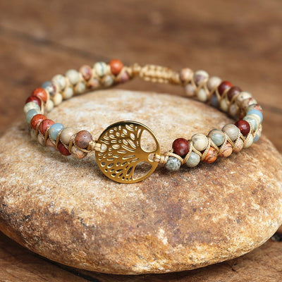 Pulsera de Ágata Natural Tejida a Mano - Yoga, Amistad y Amor - Image 17