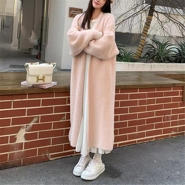 Cardigan Largo Hasta la Rodilla para Mujer