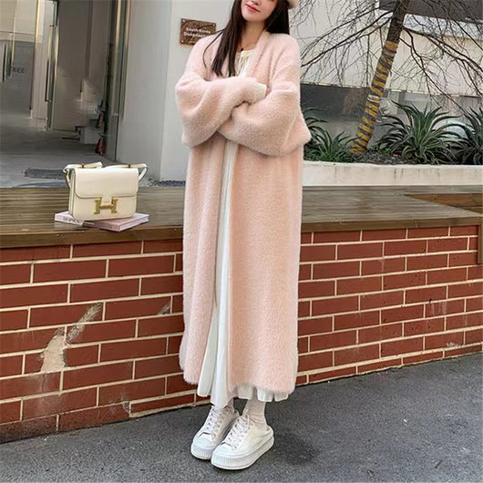 Cardigan Largo Hasta la Rodilla para Mujer