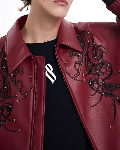 Abrigo de Cuero PU con Tachas Metálicas - Estilo Street - Image 11