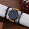 Large Dial Men's Casual Simple Scale Frosted Belt Quartz Watch Crown Bracelet Brown With Negro Beads