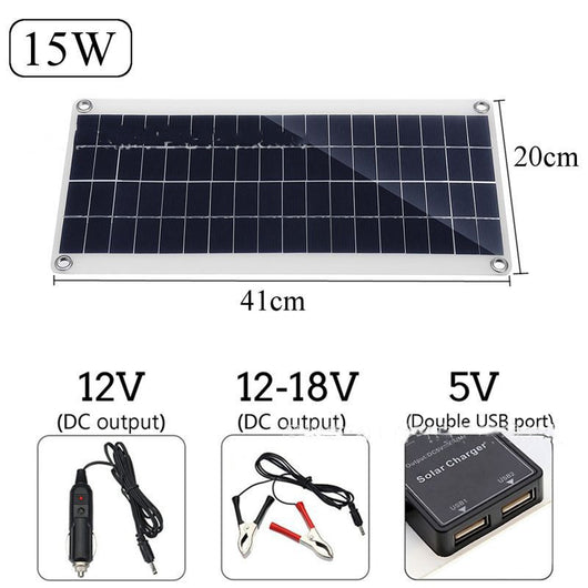 Panel Solar Portátil con Batería de Doble Puerto USB - Image 3