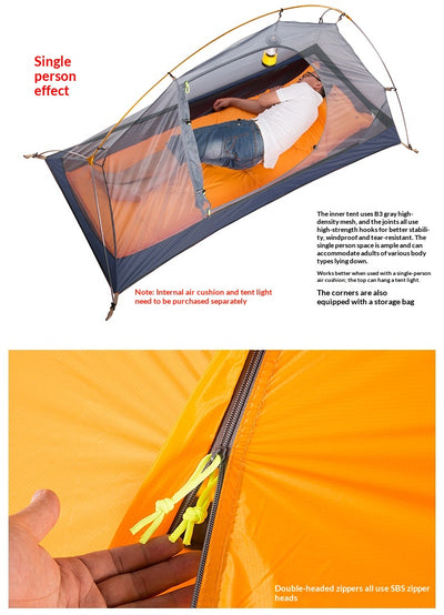 Tienda de Campaña Ultraligera Solo para Senderismo, Ciclismo y Aventuras - Image 14