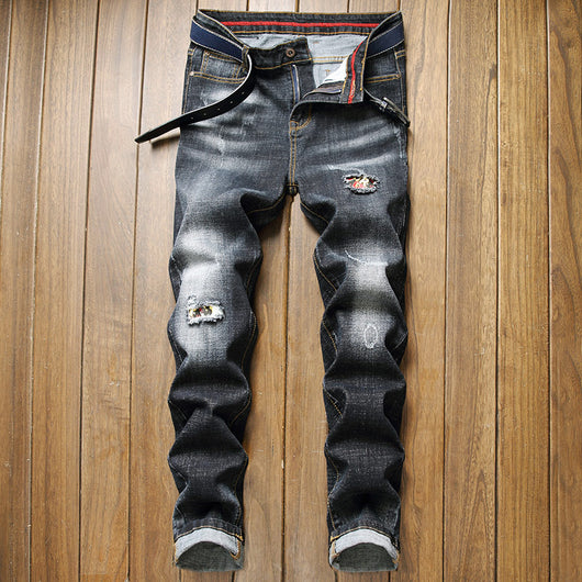Pantalones Vaqueros Europeos de Corte Moderno para Hombre - Image 10