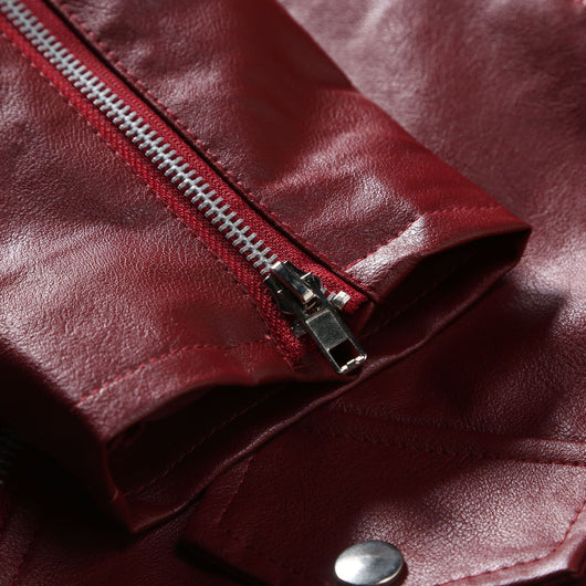 Chaqueta de Cuero Ajustada con Solapa - Image 13