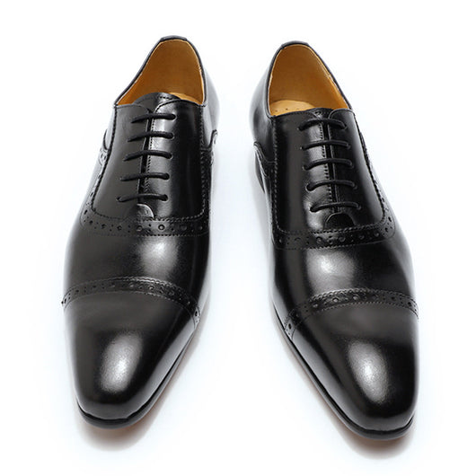 Zapatos de Negocios Artesanales de Tres Secciones para Hombre - Image 17