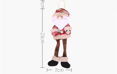 Adorno Navideño Muñeca Tela Cuadros - Colgante Decorativo - Image 12