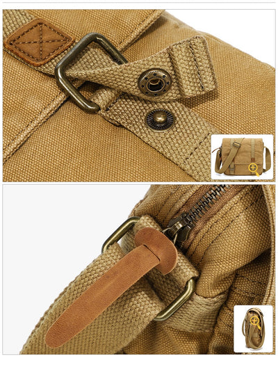 Bolsa de Lona Retro para Hombre - Bandolera Portátil de Estilo Vintage - Image 16