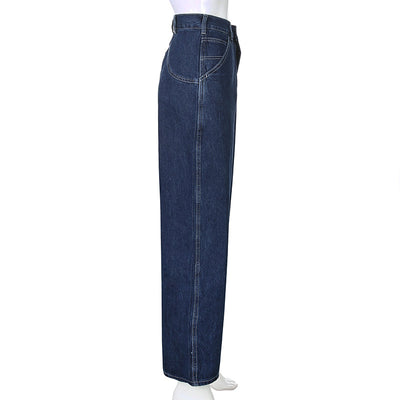 Jeans Rectos de Cintura Alta Sueltos con Estilo Moderno - Image 24