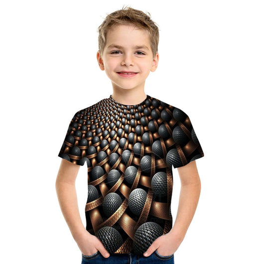 Playera Hombre Espiral de Chocolate Impresión 3D Digital - Diseño Moderno para Adolescentes