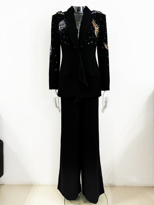 Conjunto de Traje con Mariposas 3D y Cristales Brillantes para Mujer - Image 20