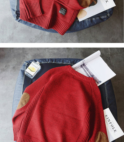 Suéter Retro Japonés de Color Sólido Estilo Coreano para Hombre - Image 13