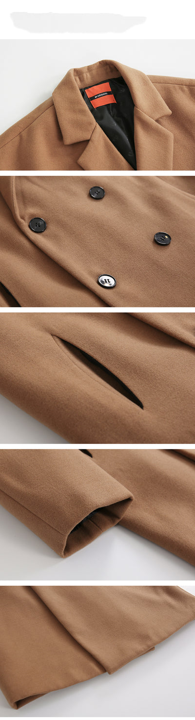 Abrigo Trench Coat de Lana Suelta y Cálida para Hombre - Estilo Moderno - Image 13