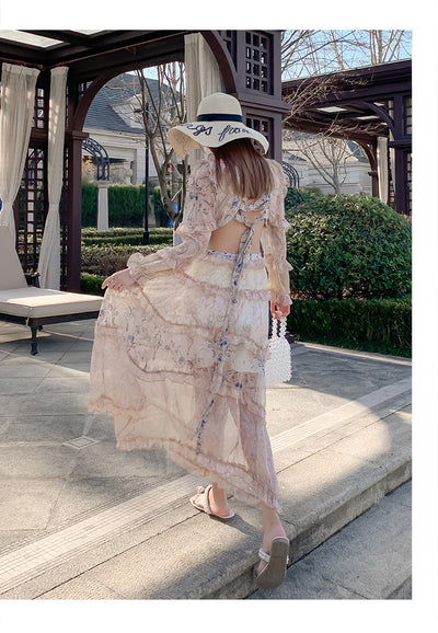 Vestido de Gasa Elegante Cuello V Cintura Ajustada para Fiestas - Image 14