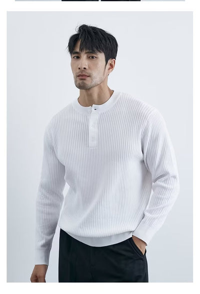 Suéter Ejecutivo Preppy de Manga Larga para Hombre - Image 15