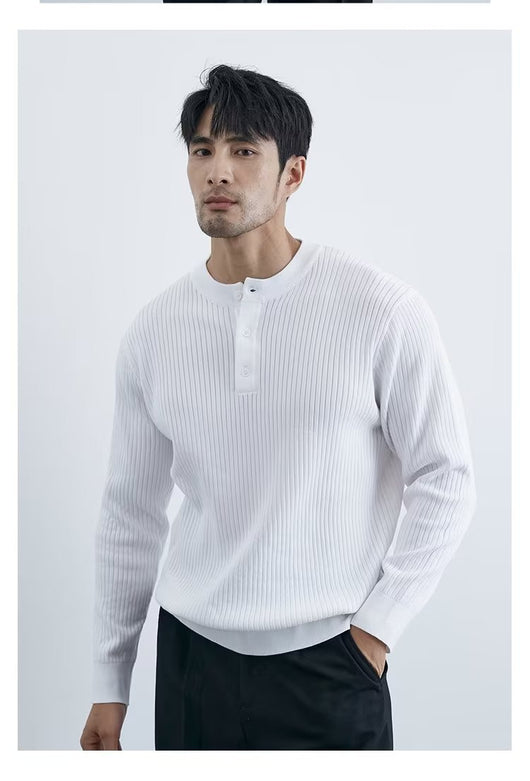 Suéter Ejecutivo Preppy de Manga Larga para Hombre - Image 15
