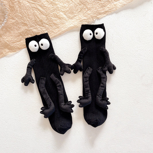 Calcetines Cortos de Algodón Puro con Muñeca Adorable - Diseño para Parejas
