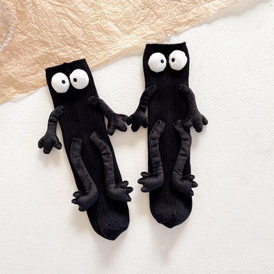 Calcetines Cortos de Algodón Puro con Muñeca Adorable - Diseño para Parejas
