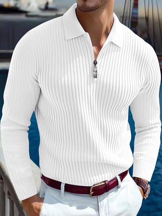 Polo Manga Larga con Cuello Solapa y Botones para Hombre - Image 11