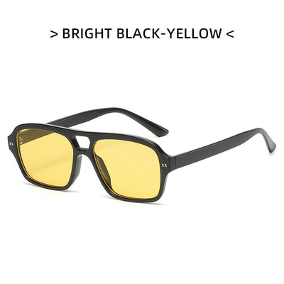 Gafas de Sol Retro Puente Doble Poligonales Unisex - Image 9
