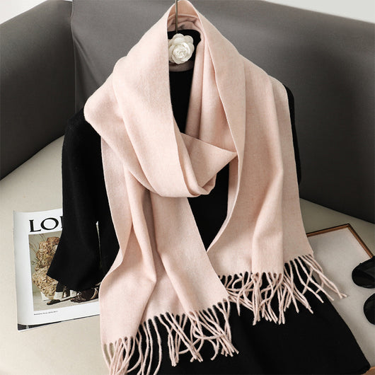Pashmina Cálida de Color Sólido para Mujer - Chal Suave Estilo Cashmere - Image 38