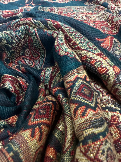 Poncho Bohemio Étnico Jacquard - Estilo Retro Nacional - Image 26