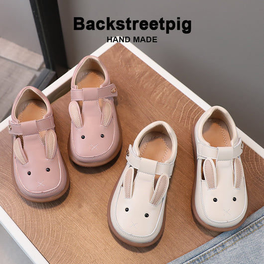 Zapatos de Cuero para Niñas Antideslizantes con Suela Suave - Diseño Princesa