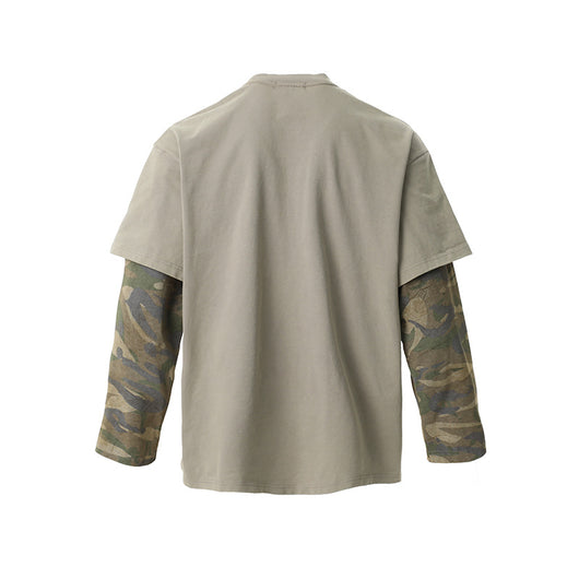 Playera Larga Camuflaje Retro con Efecto Dos Piezas - Image 2
