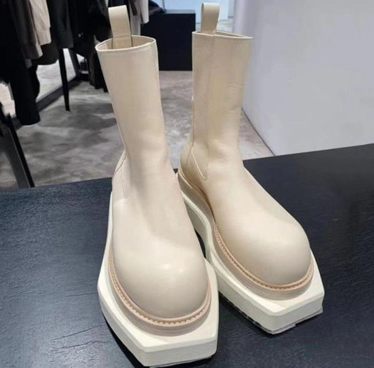 Botas Martin de Caña Media con Suela Gruesa - Diseño Clásico y Resistente