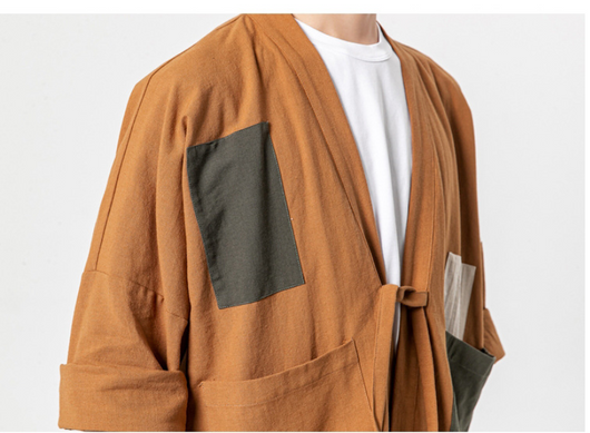 Bata Kimono Hanfu Suelta para Hombre Talla Grande - Estilo Dao - Image 9