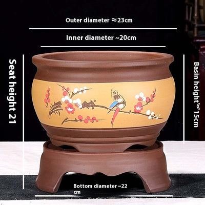 Maceta de Cerámica Púrpura para Bonsái y Plantas de Jardín - Image 23