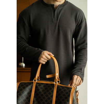 Camiseta Básica Cuello V Manga Larga para Hombre - Image 5