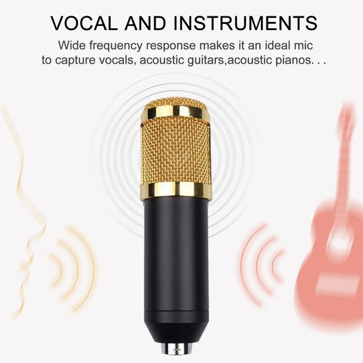 Micrófono Condensador BM-800 Profesional para Streaming y Karaoke con Tarjeta de Sonido USB - Image 9