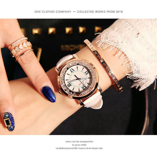 Reloj de Moda Coreana para Mujer con Cristales Brillantes - Estilo Retro Estudiantil - Image 10